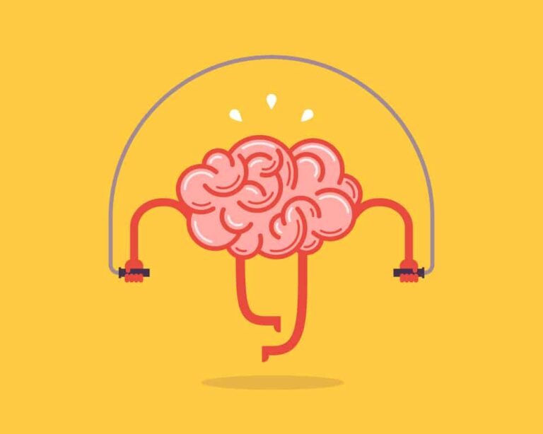 Graphic-illustration-of-a-pink-brain-jumping-rope