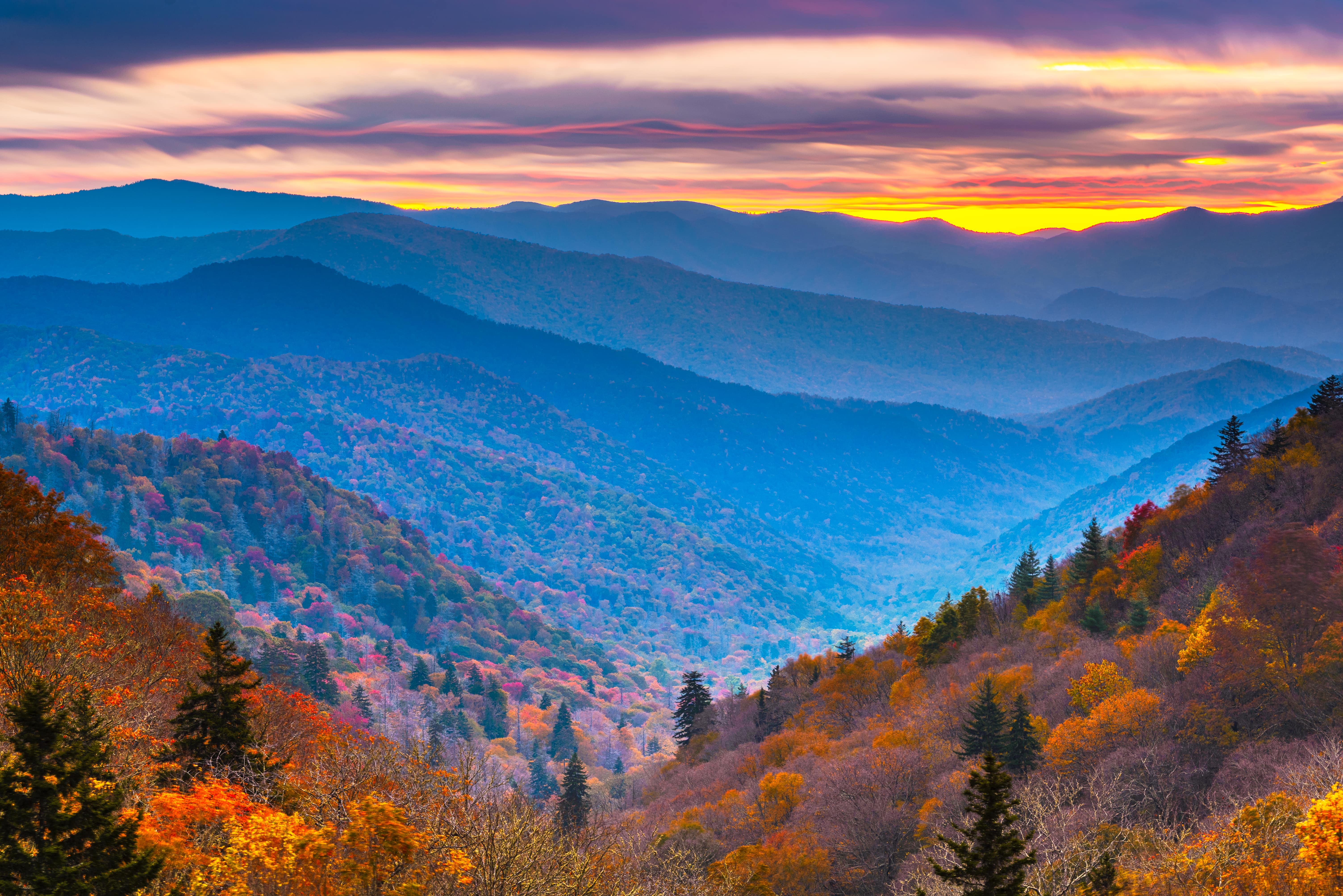 Smoky Mountains National Park in autumn